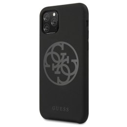 Guess GUHCN58LS4GBK iPhone 11 Pro black/czarny hard case Silicone 4G Tone On Tone