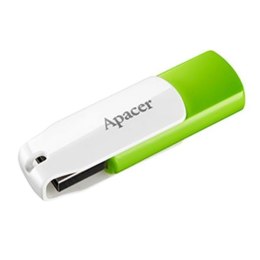 Apacer USB Pendrive, USB 2.0, 64GB, AH335, zielony, AP64GAH335G-1, USB A, z obrotową osłoną