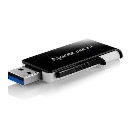 Apacer USB Pendrive, USB 3.0 (3.2 Gen 1), 128GB, AH350, czarny, AP128GAH350B-1, USB A, z wysuwanym złączem