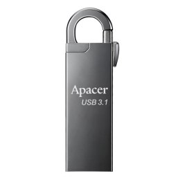 Apacer USB Pendrive, USB 3.0 (3.2 Gen 1), 16GB, AH15A, srebrny, AP16GAH15AA-1, USB A, z karabinkiem