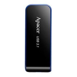 Apacer USB Pendrive, USB 3.0 (3.2 Gen 1), 64GB, AH356, czarny, AP64GAH356B-1, USB A, z wysuwanym złączem