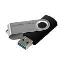 Goodram USB Pendrive, USB 3.0 (3.2 Gen 1), 128GB, UTS3, czarny, UTS3-1280K0R11, USB A, z obrotową osłoną