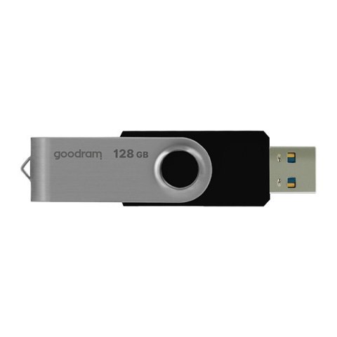 Goodram USB Pendrive, USB 3.0 (3.2 Gen 1), 128GB, UTS3, czarny, UTS3-1280K0R11, USB A, z obrotową osłoną