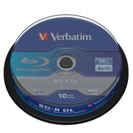 Verbatim BD-R, Dual Layer 50GB, cake box, 43746, 6x, 10-pack, do archiwizacji danych