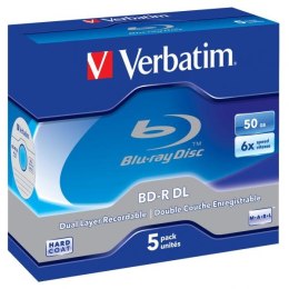 Verbatim BD-R, Dual Layer 50GB, jewel box, 43748, 6x, 5-pack, do archiwizacji danych