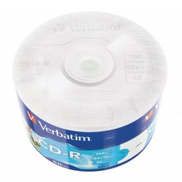 Verbatim CD-R, 43794, Inkjet Printable, 50-pack, 700MB, 50x, 12cm, wrap, do archiwizacji danych