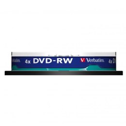 Verbatim DVD-RW, 43552, DataLife PLUS, 10-pack, 4.7GB, 4x, 12cm, General, Serl, cake box, Scratch Resistant, bez możliwości nadr