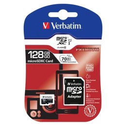 Verbatim karta pamięci micro SDXC, 128GB, micro SDXC, 44085, UHS-I U1 (Class 10), z adapterm