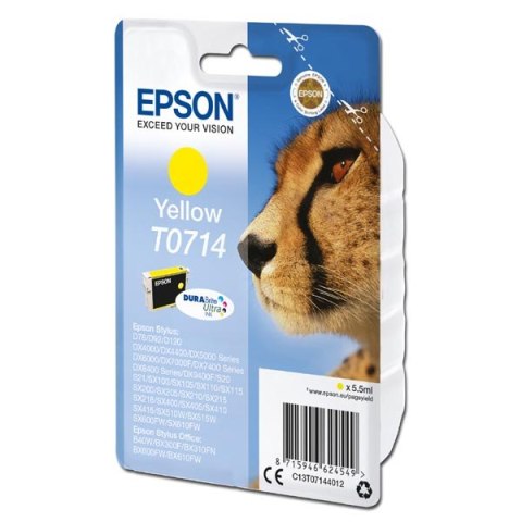 Epson oryginalny ink / tusz C13T07144012, yellow, 5,5ml, Epson D78, DX4000, DX4050, DX5000, DX5050, DX6000, DX605