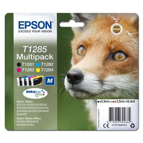 Epson oryginalny ink / tusz C13T12854012, T1285, CMYK, 16,4ml, Epson Stylus S22, SX125, 420W, 425W, Stylus Office BX305