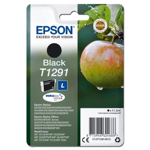 Epson oryginalny ink / tusz C13T12914012, T1291, black, 385s, 11,2ml, Epson Stylus SX420W, 425W, Stylus Office BX305F, 320FW