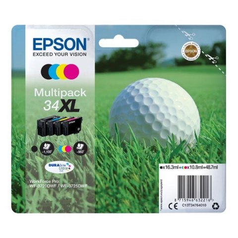 Epson oryginalny ink / tusz C13T34764010, T347640, CMYK, 48.7ml, Epson WF-3720DWF, 3725DWF