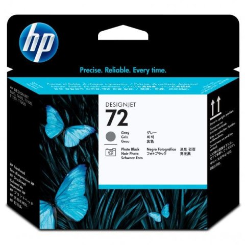 HP oryginalny głowica drukująca C9380A, HP 72, grey/black, HP Designjet T1100, T770