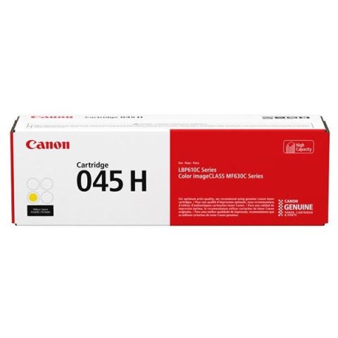 Canon oryginalny toner 045HY, yellow, 2200s, 1243C002, high capacity, Canon LBP613Cdw, 611Cn, MFP635Cx, 633Cdw, 631Cn, O