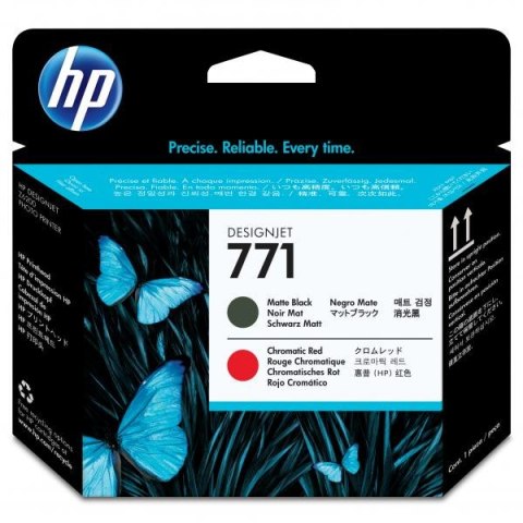 HP oryginalny głowica drukująca CE017A, HP 771, matte black/chromatic red, HP HP Designjet Z6200, Z6600, Z6800