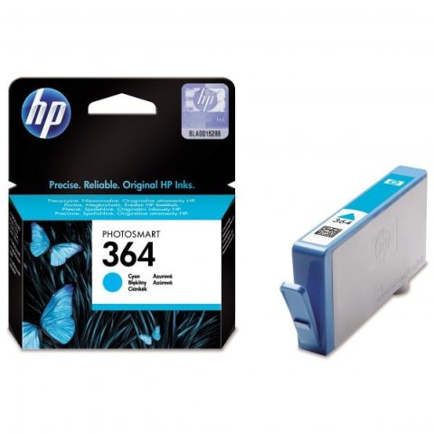 HP oryginalny ink / tusz CB318EE, HP 364, cyan, 300s, HP Photosmart B8550, C5380, D5460