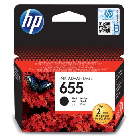 HP oryginalny ink / tusz CZ109AE, HP 655, black, 550s, HP Deskjet Ink Advantage 3525, 5525, 6525, 4615 e-AiO