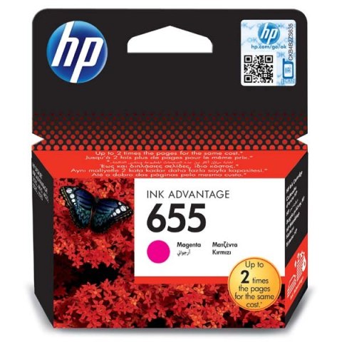 HP oryginalny ink / tusz CZ111AE, HP 655, magenta, 600s, HP Deskjet Ink Advantage 3525, 5525, 6525, 4615 e-AiO