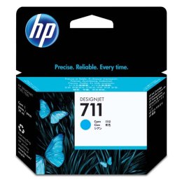 HP oryginalny ink / tusz CZ130A, HP 711, cyan, 29ml, HP DesignJet T120, T520