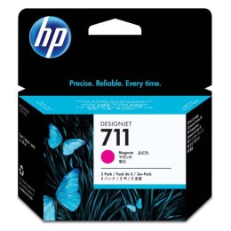 HP oryginalny ink / tusz CZ135A, HP 711, magenta, 3x29ml, 3szt, HP DesignJet T120, T520