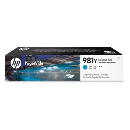 HP oryginalny ink / tusz L0R13A, HP 981Y, cyan, 16000s, 185ml, extra duża pojemność, HP PageWide MFP E58650, 556, Flow 586