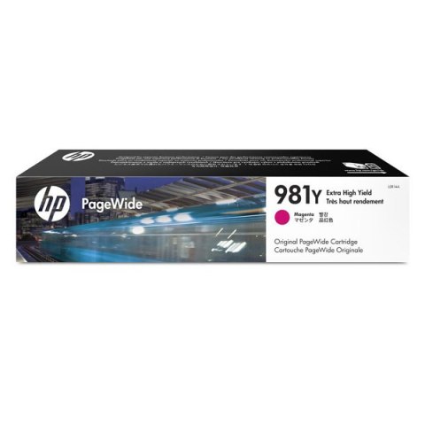 HP oryginalny ink / tusz L0R14A, HP 981Y, magenta, 16000s, 185ml, extra duża pojemność, HP PageWide MFP E58650, 556, Flow 586