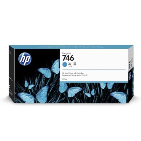 HP oryginalny ink / tusz P2V80A, HP 746, cyan, 300ml, HP HP DesignJet Z6, Z9+