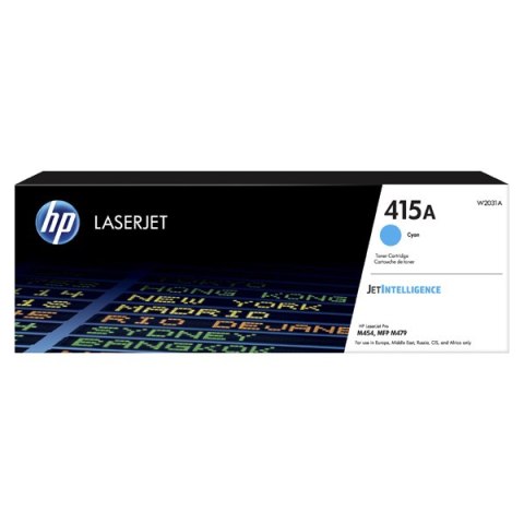 HP oryginalny toner W2031A, cyan, 2100s, HP 415A, HP Color LaserJet Pro M454, MFP M479, O