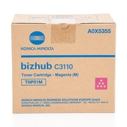 Konica Minolta oryginalny toner A0X5355, magenta, 5000s, TNP-51M, Konica Minolta Bizhub C3110, O