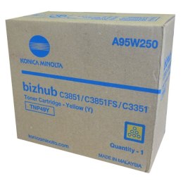 Konica Minolta oryginalny toner A95W250, yellow, 12000s, TNP-49Y, Konica Minolta Bizhub C3351, Bizhub C3851, Bizhub C3851FS, O