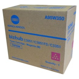 Konica Minolta oryginalny toner A95W350, magenta, 12000s, TNP-49M, Konica Minolta Bizhub C3351, Bizhub C3851, Bizhub C3851FS, O