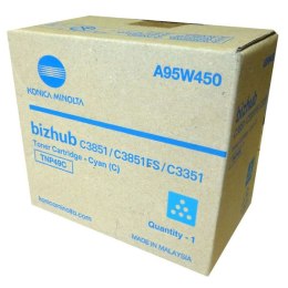 Konica Minolta oryginalny toner A95W450, cyan, 12000s, TNP-49C, Konica Minolta Bizhub C3351, Bizhub C3851, Bizhub C3851FS, O