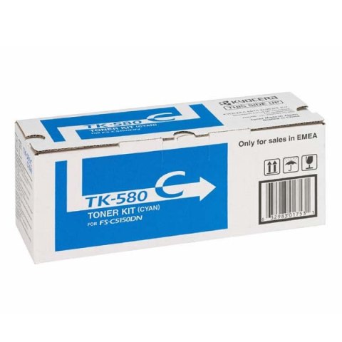 Kyocera oryginalny toner TK580C, cyan, 2800s, 1T02KTCNL0, Kyocera FS- C5150DN, O