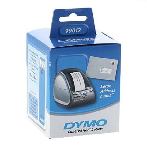 Dymo etykiety papierowe 89mm x 36mm, białe, duże, 2x260 szt., 99012, S0722400