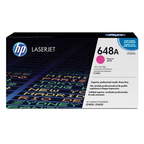 HP oryginalny toner CE263A, magenta, 11000s, HP 648A, HP Color LaserJet CP4025, CP4525, O