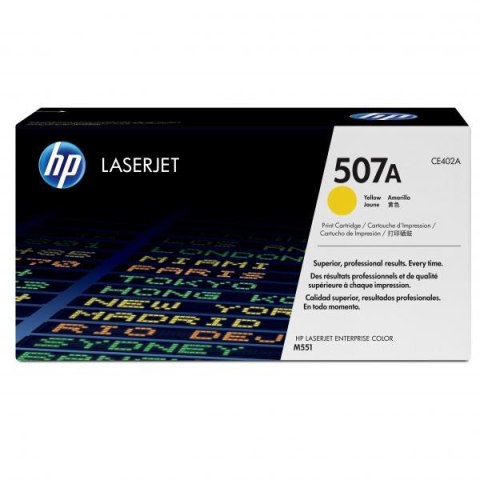 HP oryginalny toner CE402A, yellow, 6000s, HP 507A, HP LaserJet Enterprise 500 color M551, O