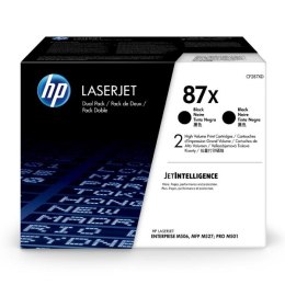 HP oryginalny toner CF287XD, black, 36000 (2x18000)s, HP 87X, HP LaserJet Enterprise M506dh,dn,n,x, M501n, dual pack, 2x2,7 kg,