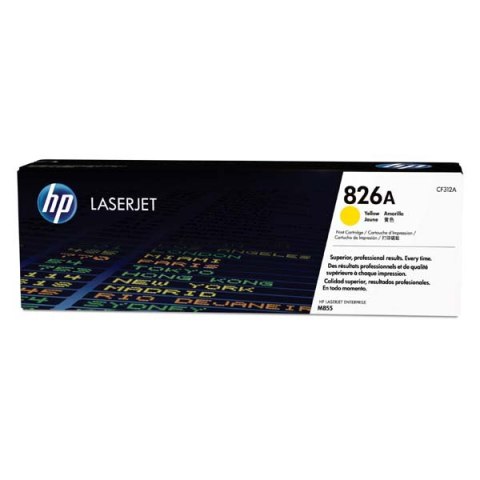 HP oryginalny toner CF312A, yellow, 31500s, HP 826A, HP Color LaserJet Enterprise M855dn, M855x+, M855x+, O