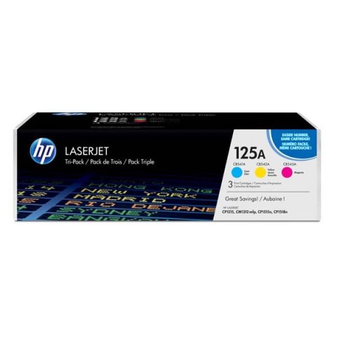 HP oryginalny toner CF373AM, CMY, 4200 (3x1400)s, HP 125A, HP Color LaserJet CP1215, CP1515, CP1518ni, 3x800g, 3szt, O