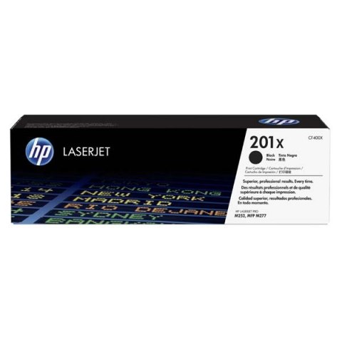 HP oryginalny toner CF400X, black, 2800s, HP 201X, HP Color LaserJet MFP 277, Pro M252, 770g, O