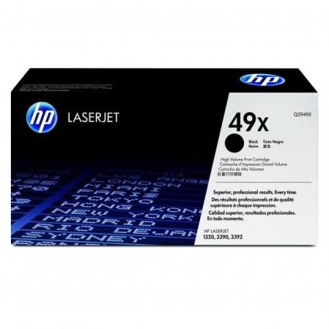 HP oryginalny toner Q5949X, black, 6000s, HP 49X, high capacity, HP LaserJet 1320, 3390, 3392, O