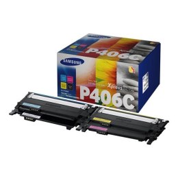 HP oryginalny toner SU375A, CLT-P406C, CMYK, 1500, 3*1000s, P406C, 4 pack, Samsung CLP-360, CLP-365, CLX-3300, 3305, Xpress C-41