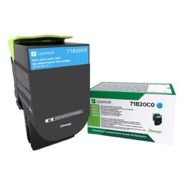 Lexmark oryginalny toner 71B20C0, cyan, 2300s, Lexmark CS417dn/CS317dn/ CX517dn/CX417de/CS517de/CX317dn