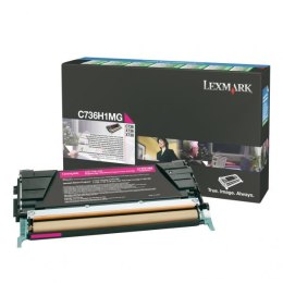 Lexmark oryginalny toner C736H1MG, magenta, 10000s, high capacity, return, Lexmark C736, X736, X738, O