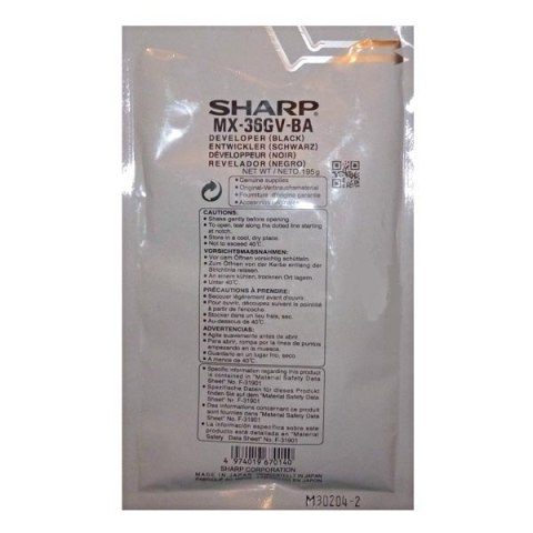 Sharp oryginalny developer MX-36GVBA, black, 100000s, Sharp MX-2010U, 2310U, 2314N, 2610N, 2614N, 3110N, 3111U