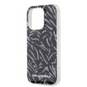 Karl Lagerfeld KLHCP15XHZBPKCCU iPhone 15 Pro Max 6.7" fioletowy/purple Zebra With Cord