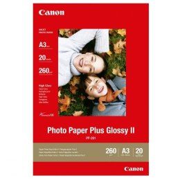 Canon Photo Paper Plus Glossy, foto papier, połysk, biały, A3, 275 g/m2, 20 szt., PP-201 A3, atrament
