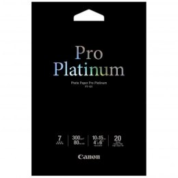 Canon Photo Paper Pro Platinu, foto papier, połysk, biały, 10x15cm, 4x6", 300 g/m2, 20 szt., PT-101 10x15cm, atrament