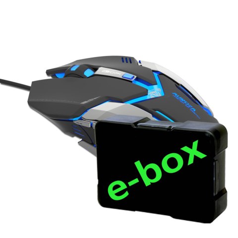 E-Blue Mysz Auroza Gaming, 4000DPI, optyczna, 6kl., 1 scroll, przewodowa USB, czarna, do gry