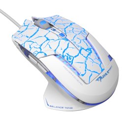 E-Blue Mysz Mazer Pro, 2500DPI, optyczna, 6kl., 1 scroll, przewodowa USB, biało-niebieska, do gry